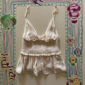 Cami NYC Silk Cami in Beige